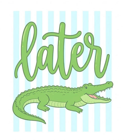 Everyday Later Gator SVG PNG,Girly Trendy Kid Svg Design,Summer Bay Coastal Vector Svg Png,Women Pink Preppy Prep Print,Trending Stripes