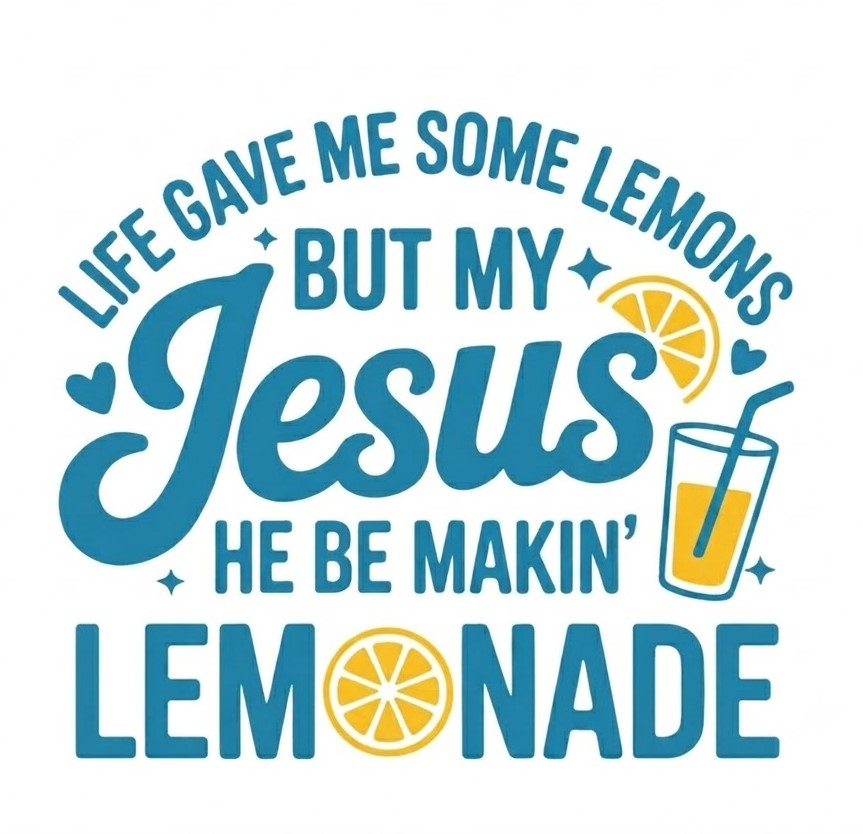 Life Gave Me Some Lemons SVG PNG,But My Jesus,He Be Makin' Lemonade,God's Got My Back,Christian Quotes Png,Cute Lemon Png,Christian Png