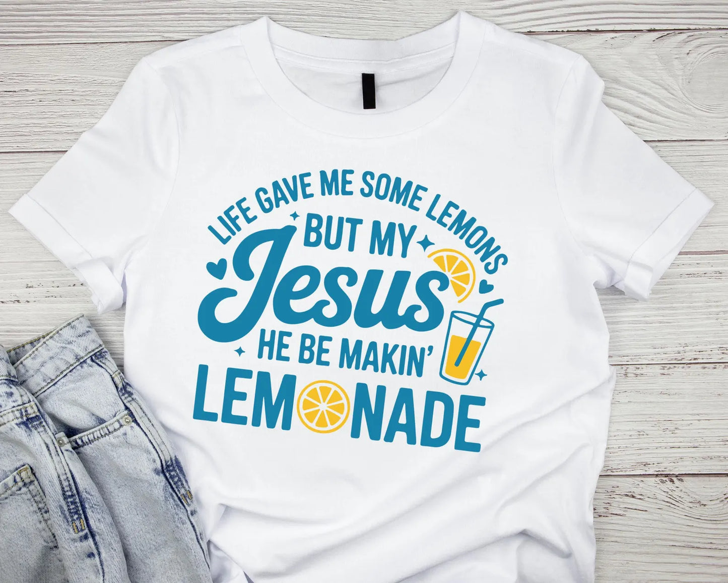 Life Gave Me Some Lemons SVG PNG,But My Jesus,He Be Makin' Lemonade,God's Got My Back,Christian Quotes Png,Cute Lemon Png,Christian Png