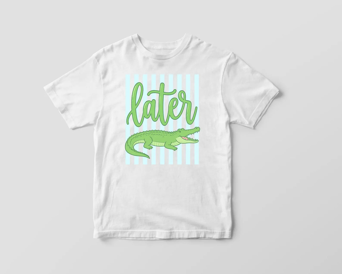 Everyday Later Gator SVG PNG,Girly Trendy Kid Svg Design,Summer Bay Coastal Vector Svg Png,Women Pink Preppy Prep Print,Trending Stripes